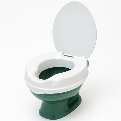 Inaltator WC cu capac Linomag&amp;reg;, 15 cm inaltime, Sistem de prindere reglabil pentru vasul de toaleta, Alb foto