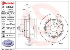 BREMBO 09.B338.21 PRIME LINE - UV Coated Disc frana
