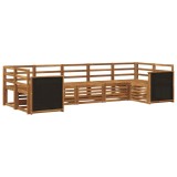 vidaXL Set canapea sectională 6 pcs natural Lemn Solid de Acacia 3384790