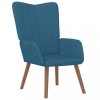 VidaXL Scaun de relaxare, albastru, catifea