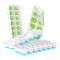 Set 4 forme cu capac pentru cuburi de gheata, 25.1 x 9.9 x 3 cm, silicon, polipropilena, multicolor