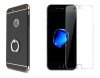Pachet husa Apple iPhone 7, MyStyle Elegance Luxury 3in1 Ring Black, folie de sticla gratis