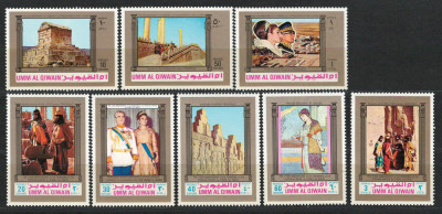 Umm al-Kaiwain 1972 Mi 594/601 MNH - 2500 de ani ai Imperiului Persan foto