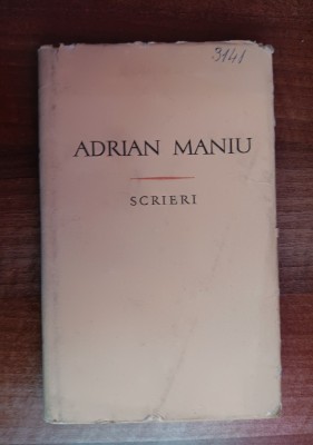 myh 38f - Adrian Maniu - Scrieri - Versuri - ed 1968 foto