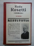 RADU ROSETTI - SCRIERI