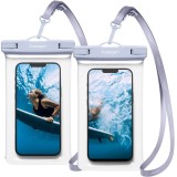 Set 2 x Husa telefon subacvatica IPX8, 30m adancime, telefon 3.5&quot; - 7.0&quot;, Aqua Blue - Spigen (A601)