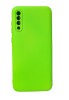 Husa silicon protectie camera cu microfibra in interior Samsung A70 Verde Neon