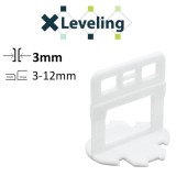 DISTANTIERE AUTONIVELARE ( CLIPS-URI ) PT. GRESIE, FAIANTA SI PLACI - ROST DE 3 MM - 100 BUC - XLEV-PLC3100