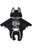 Salopetă de Halloween pentru bebeluși, prima mea ținută de Halloween, costum pentru bebeluși băiețel și fetiță nou-născut, cu liliac negru și m&acirc;neci l