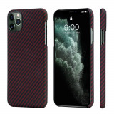 Husa de protectie telefon Pitaka pentru iPhone 11 Pro Max, MagEz, Fibra de aramida, KI1103M, Negru - Rosu