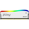 Memorie RAM Kingston , DIMM, DDR4, 8GB, 3200MHz CL16, RGB,Fury Beast White