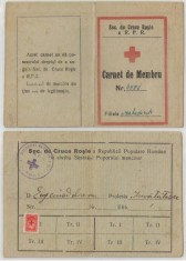Romania, Crucea Rosie a Republicii Populare Romane, Carnet de membru, Mehedinti