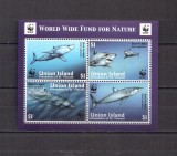 WWF UNION ISLANDS 2002 Grenada Grenadines rechini viata marina bloc MNH, Nestampilat