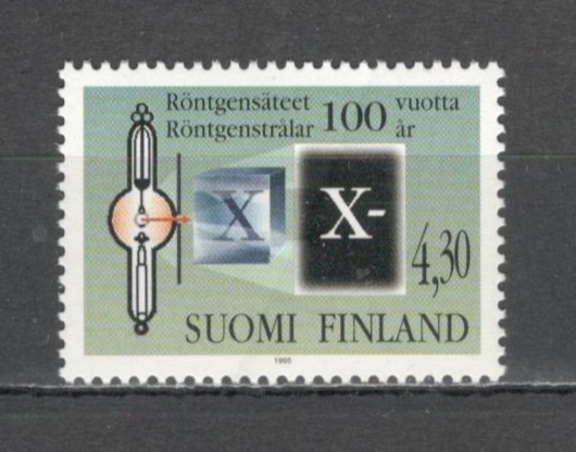 Finlanda.1995 100 ani descoperirea razelor Rontgen-fizician DF.173