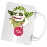 Cana alba personalizata &quot;Baby Yoda Joker, Star Wars&quot;, INOVATIX&reg;. 330ml