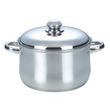 Cratita din inox cu capac, diametrul 32 cm, capacitate 12.5 l, Argintiu, Grunberg