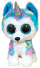 Jucarie de plus TY Boos 24 cm - Husky Unicorn foto