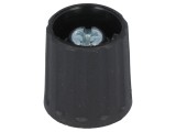 Buton Rotativ Poliamidă Negru 6mm 15mm