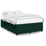 Cumpara ieftin Cadru de pat fara saltea, verde inchis, 140x200 cm, catifea