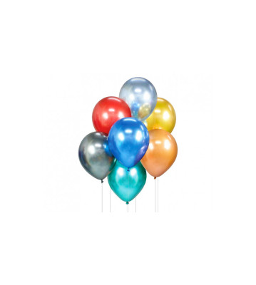 Set 7 baloane, culori asortate, metalice, 30 cm foto