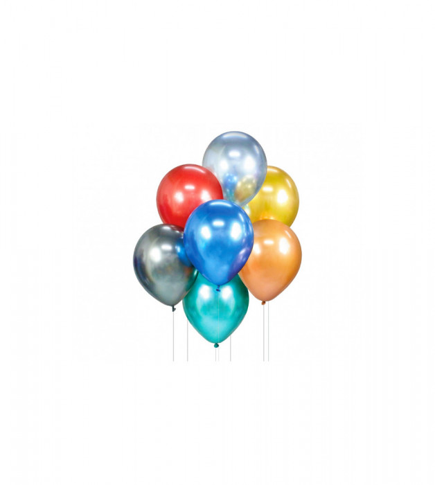 Set 7 baloane, culori asortate, metalice, 30 cm