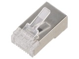 Conector RJ45 mufă Cat 6 ecranat 8p8c IDC