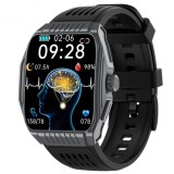 Cumpara ieftin Smartwatch iSEN JT03 Gray, 1.85 HD, Imbunatatire somn, Glicemie, PPG+ECG, HR, Apel Bt, SOS, Asist. vocal, Ingrijire de la distanta
