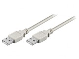 Cablu USB 2.0 A-A 3m Gri 480Mbps, Goobay