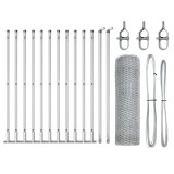 VidaXL &Icirc;ngrădire cu st&acirc;lpi Argintiu 0.6 x 25 m otel acoperit cu PVC