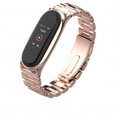 Curea otel inoxidabil Tech-Protect Stainless Xiaomi Mi Band 5/6/6 NFC Rose Gold foto