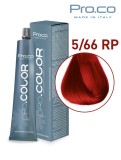 Vopsea de par profesionala PRO.COLOR 100 ml - Pro.Co - 5/66RP ROSU INTENS INCHIS