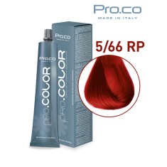 Vopsea de par profesionala PRO.COLOR 100 ml - Pro.Co - 5/66RP ROSU INTENS INCHIS