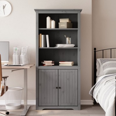 vidaXL Bibliotecă &amp;quot;BODO&amp;quot;, gri, 82x40x173 cm, lemn masiv de pin 355058 foto