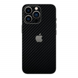 Cumpara ieftin Set Folii Skin Acoperire 360 Compatibile cu Apple iPhone 15 Pro Max - ApcGsm Wraps Carbon Black, Negru, Oem