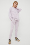 Outhorn pantaloni de trening femei, culoarea violet, neted
