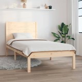 vidaXL Cadru de pat single, 90x190 cm, lemn masiv