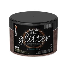 Fulgi colorati cu sclipici pentru vopsele si efecte decorative, interior, Magic Efect glitter, peacock G8 / maro, 150 g