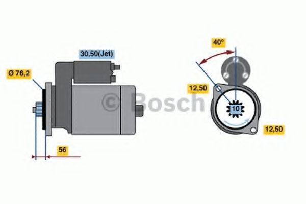 Starter VW LUPO (6X1, 6E1) (1998 - 2005) BOSCH 0 986 020 780