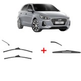 Cumpara ieftin Set 3 stergatoare HYUNDAI i30 Hatchback Van (PDE) 2016-2020, pentru parbriz si luneta, Valeo Silencio