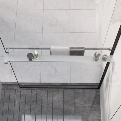 vidaXL Raft de duș pentru perete cabină de duș, crom, 90 cm, aluminiu foto