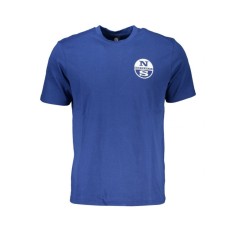Tricou barbati, cu imprimeu cu logo, Regular fit, Albastru inchis, S
