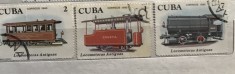 (B ) Timbre serii Straine tema Cuba Tranvaiuri