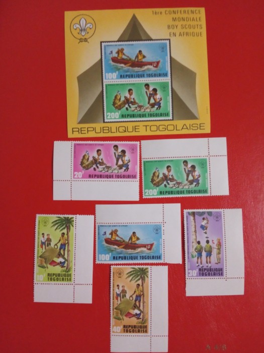 TOGO, SCUTISM - COLIȚĂ + SERIE COMPLETĂ MNH