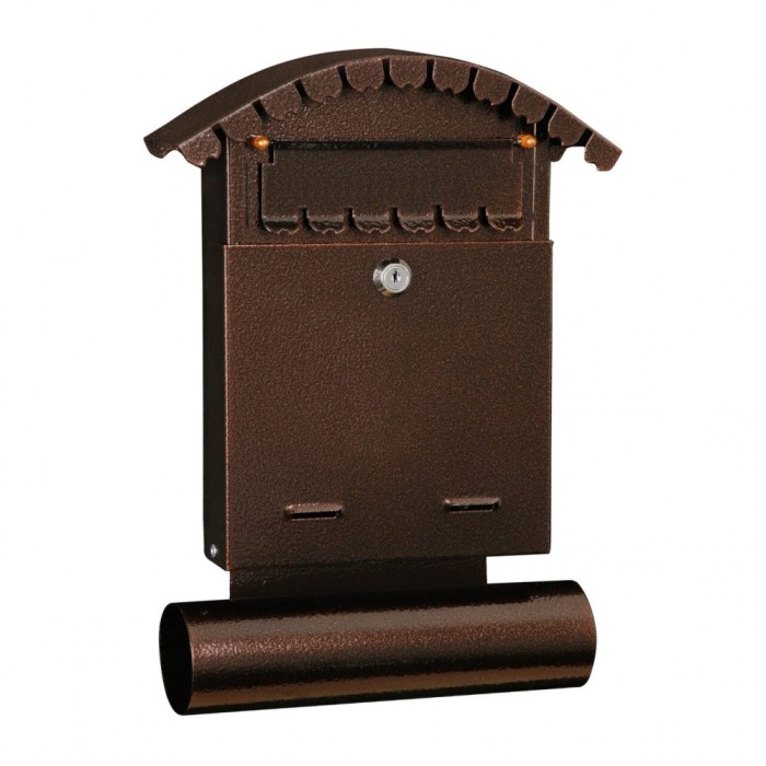 Cutie postala, Damech cu loc pentru ziar, maro, format B6, 24.5x7x36.5 cm