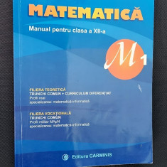 MATEMATICA CLASA A XII A M1 FILIERA TEORETICA , VOCATIONALA MARIUS BURTEA