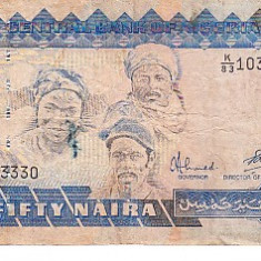 M1 - Bancnota foarte veche - Nigeria - 50 naira - 1984