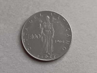 M3 C50 - Moneda foarte veche - Vatican - 100 lire - 1964 foto