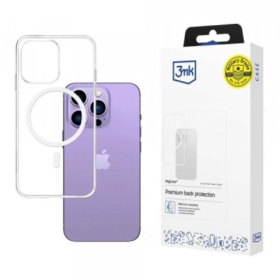 Husa MagSafe pentru Apple iPhone 14 Pro Max, 3MK, MagCase, Transparenta foto