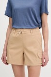 Columbia pantaloni scurți outdoor Weekend Rays culoarea verde, uni, high waist, 2114784