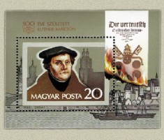 Ungaria 1983 - Martin Luther, colita neuzata foto